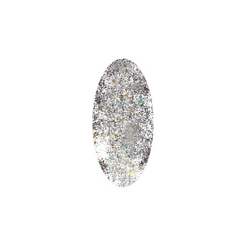 Esmalte permanente No GL6 blanco con purpurina